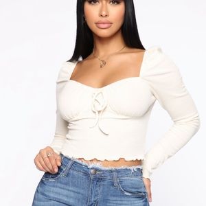 Fashion nova crop top blouse
